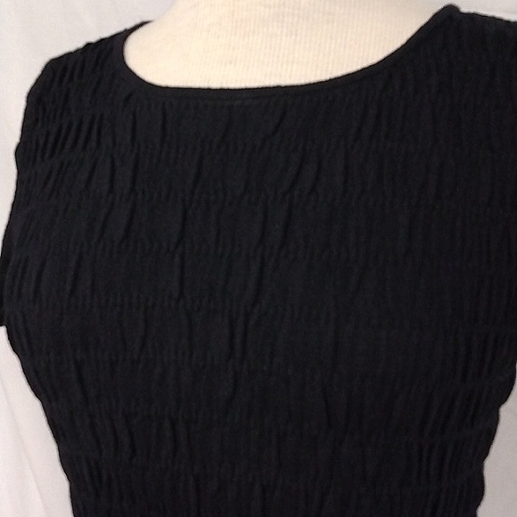 St.John Sport Black Short Sleeve Accordion Top S - Picture 3 of 14